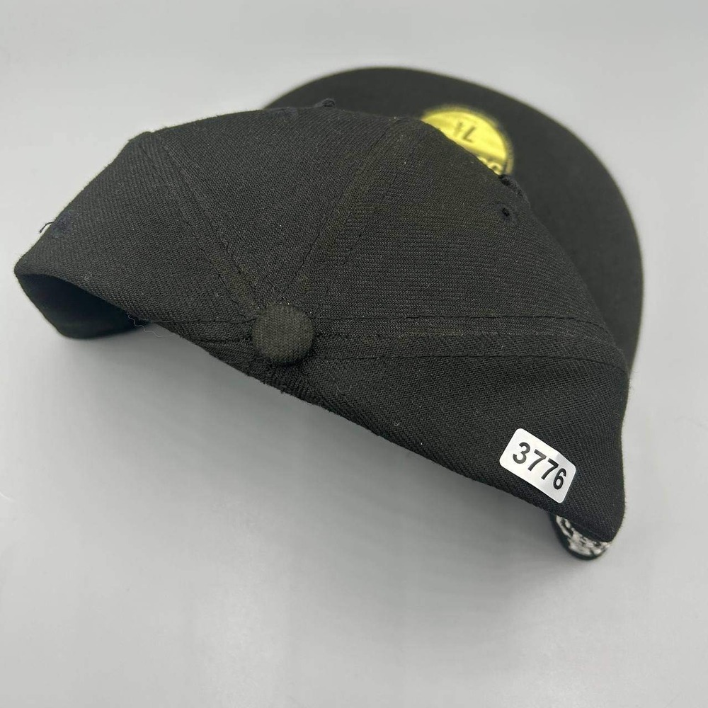 Chicago Bulls Hat Men 7 1/4 Black Embroidered 59Fifty New Era NBA Fitted Cap - Picture 8 of 8